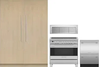 5 Piece Package Includes Refrigerator, Freezer, Range, Hood And Dishwasher
